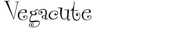 Vegacute font preview